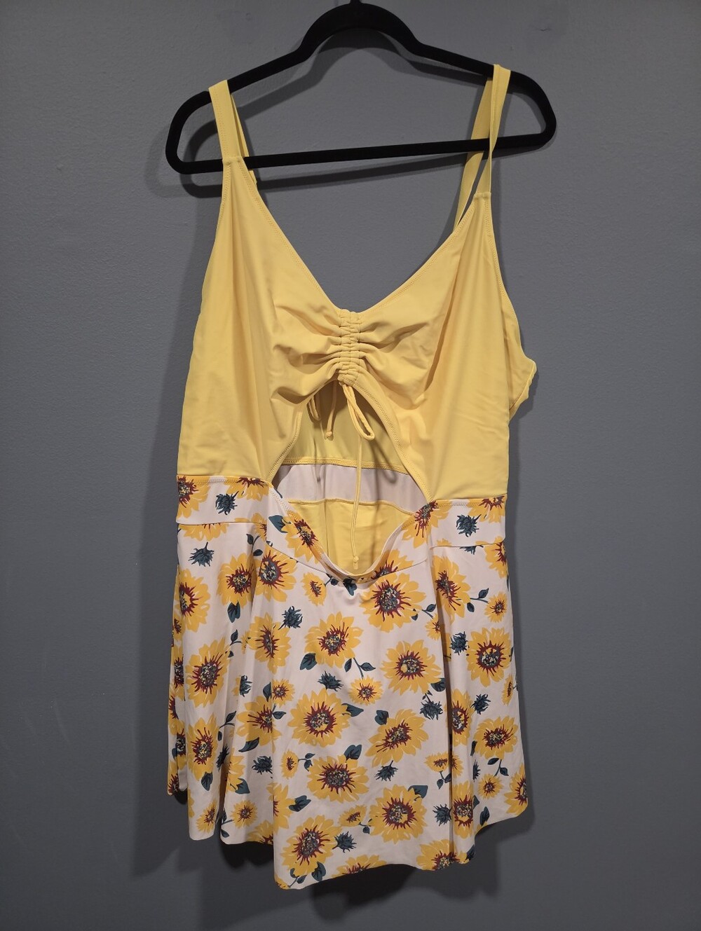 Sunflower Yellow Floral Swimdress - Size 26W